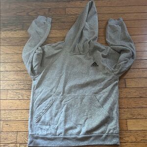 Adidas Men's Gray Hoodie Sweater